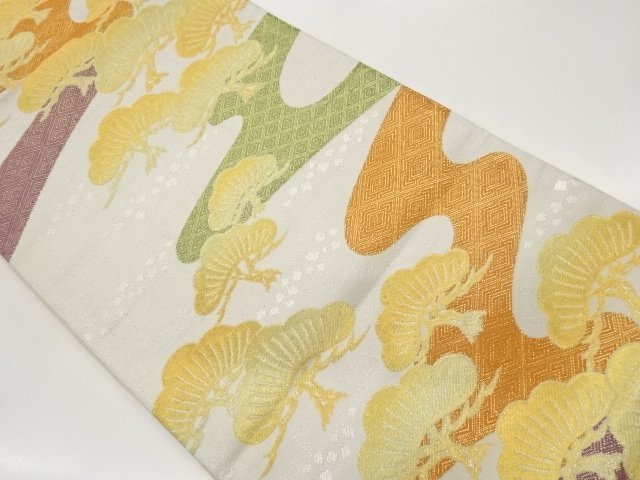 JAPANESE FUKURO OBI / WOVEN WAVY STRIPE